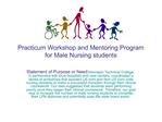 Practicum Workshop and Mentoring Program for Male Nursing students