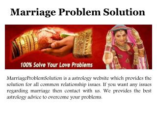 Marriage Problem Solution