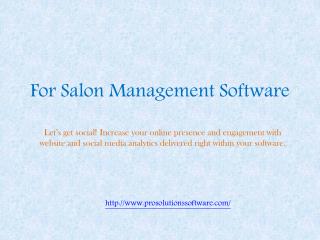 For Salon Management Software