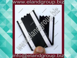 Medal Ribbon White & Black