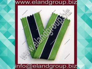 Medal Woven Light Green&dark Blue Ribbon