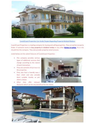Homes in turkey
