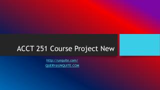 ACCT 251 Course Project New