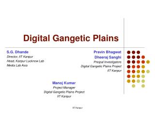 Digital Gangetic Plains