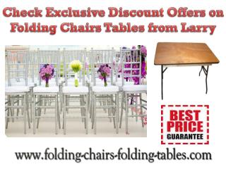 Check Exclusive Discount Offers on Folding Chairs Tables from Larry