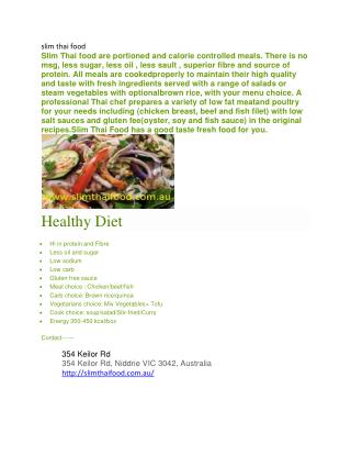 diet food Melbourne