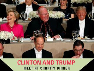 Clinton and Trump meet at charity dinner