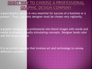 Choose Professional Graphic Design Company By Following These Steps