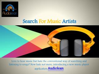 Search For Music Artists