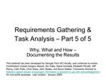 Requirements Gathering Task Analysis Part 5 of 5