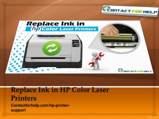 Get HP PRinter Support for replacing an ink
