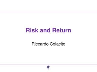 Risk and Return