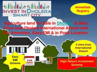 Agriculture land for sale in Dholera