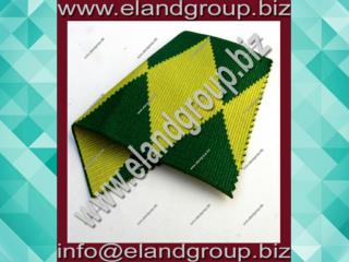 Yellow With green Edges Moire Ribbon