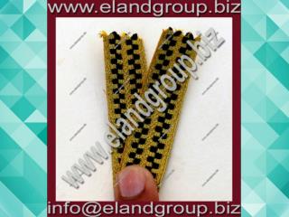 Golden Lace Black Stripe Fancy Military Braid