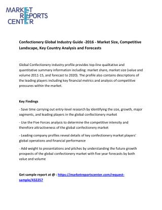 Confectionery Global Industry Guide -2016