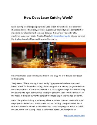 How Does Laser Cutting Work?