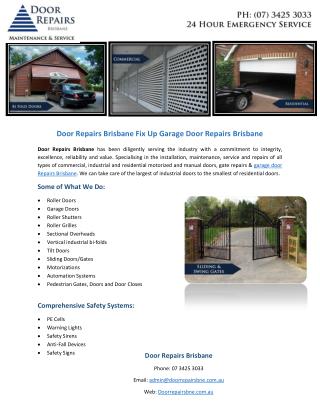 Door Repairs Brisbane Fix Up Garage Door Repairs Brisbane