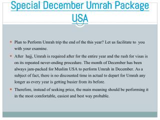 Special December Umrah Deal
