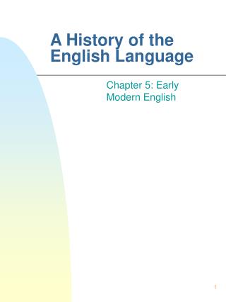 A History of the English Language
