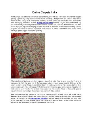 Online Carpets India