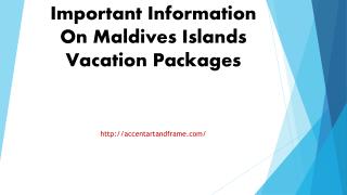 Important Information On Maldives Islands Vacation Packages