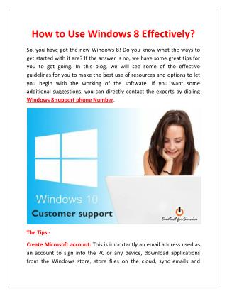 How to Use Windows 8 Effectively