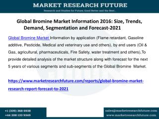 Global Bromine Market Research Report - Forecast to 2021