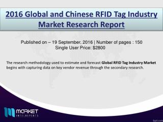 RFID Tag Industry: the US is one of the major market for RFID applications and sales in future