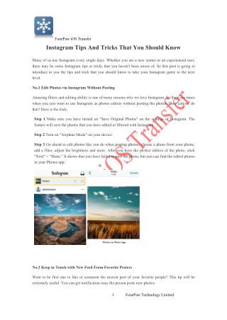 Instagram Tips And Tricks That You Should Know