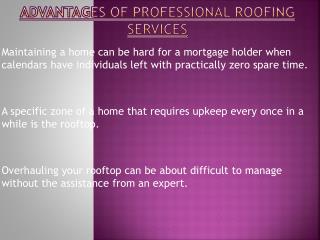 Professional Roofing Services Benefits