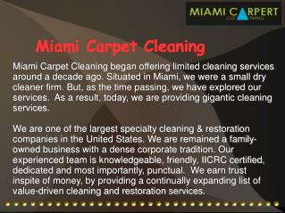 Miami Carpet Cleaning