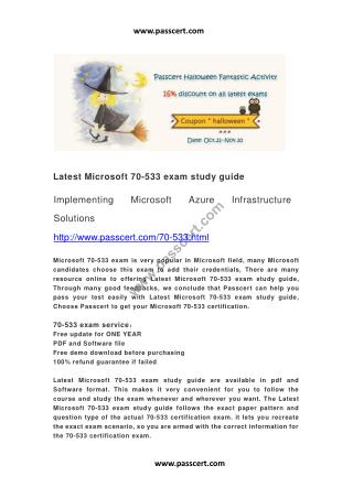 Microsoft 70-533 exam study guide