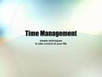 Time Management