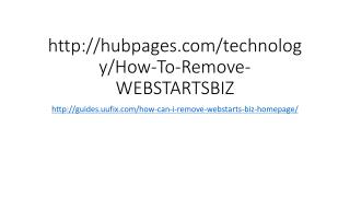 How To Remove WEBSTARTSBIZ