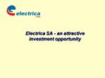 Electrica SA - an attractive investment opportunity