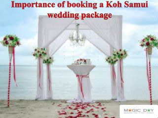 Importance of booking a Koh Samui wedding package