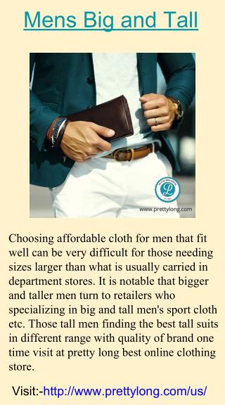 Mens Big and Tall