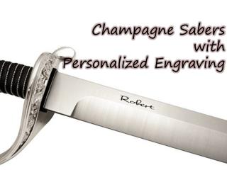 Get Champagne Sabers with Personalized Engraving