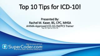 Top Tips for ICD-10