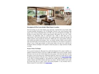 Description Of The Lotus Srishti Villas Project Location