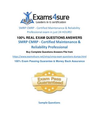 CMRP Exam Questions