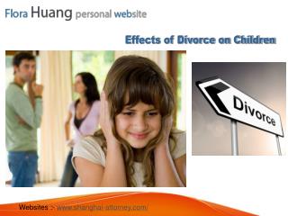 Common Effects of Divorce on Children in China