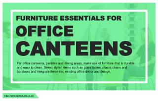 Basic furniture that businesses should invest in for canteens