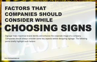 What businesses should consider when choosing signs