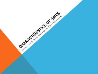 Characteristics Of SMEs