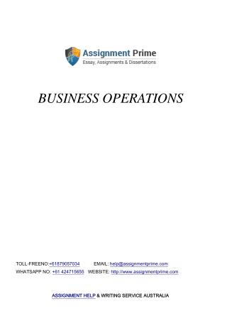 A free samples on 'Business Operations'