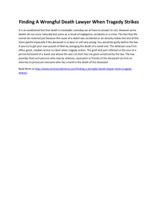 Finding A Wrongful Death Lawyer When Tragedy Strikes