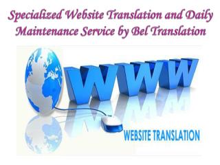 Specialized website translation and daily maintenance service by bel translation