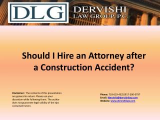 Should I Hire an Attorney after a Construction Accident?